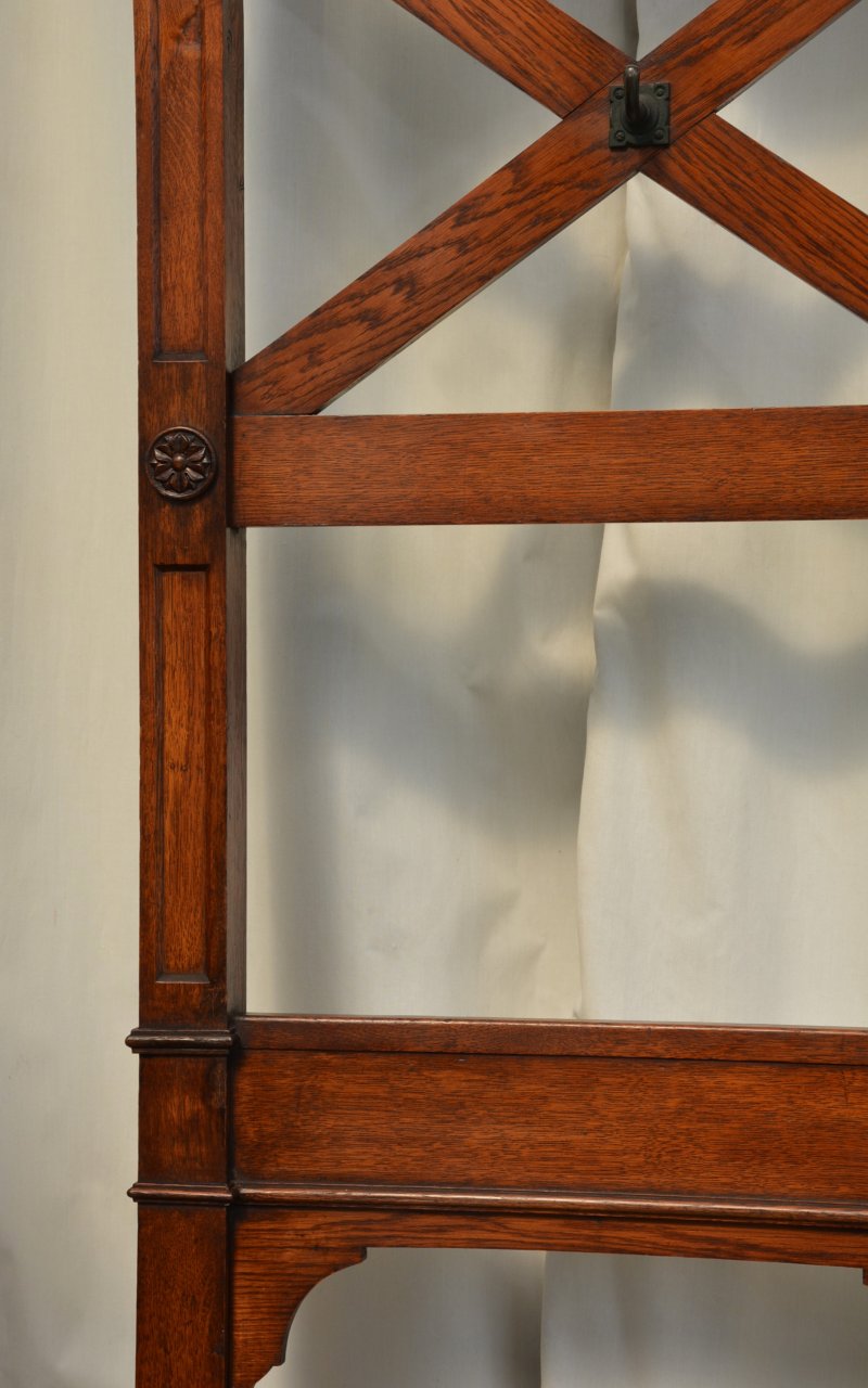English Victorian Gothic Coat Stand Oak Hall Stand in the Manner Of Pugin - Image 15